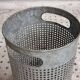 Vintage set of perforated metal waste bins