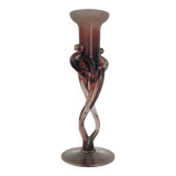 Blown glass candle holder