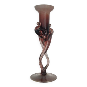 Blown glass candle holder