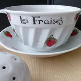 Porcelain strawberry service Philippe Deshoulières