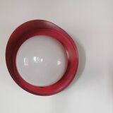 Metal wall light with glass globe