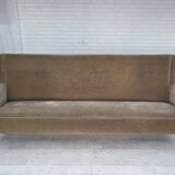 Canapé danois 4 places en velours vert clair, années 1960