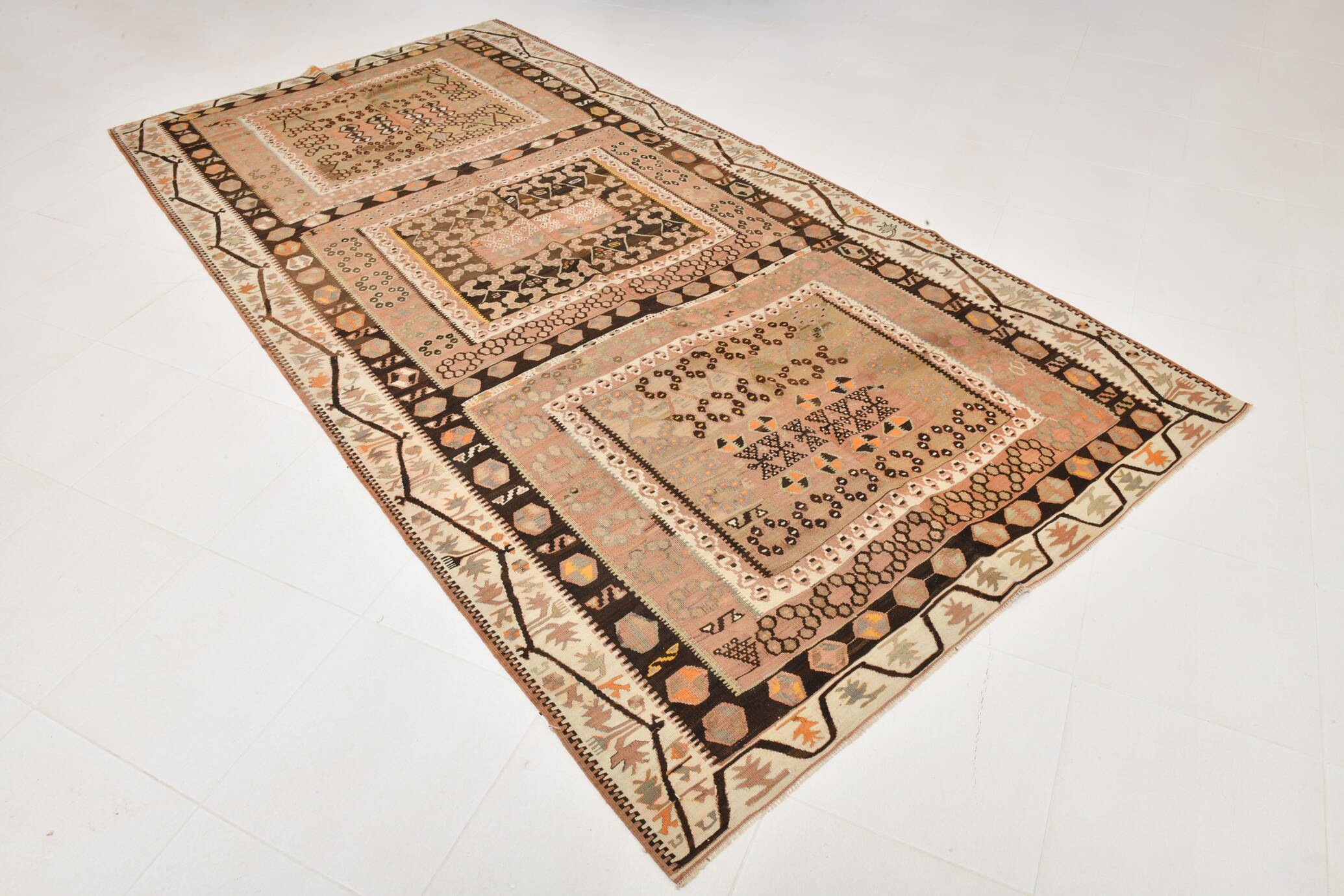 6x11 Kilim Large Area Turkish Kilim Rug,Luxury Vintage Kilim Rug,170x341 Cm