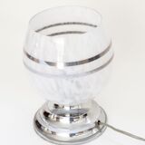 Art deco lamp Clichy glassware silver threads