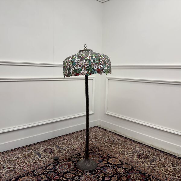 Grande lampe de sol Tiffany Art Déco