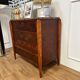 Commode vintage plateau marbre rouge