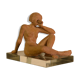 Terracotta sculpture of a seated woman by Norbert Treca contemporary art.