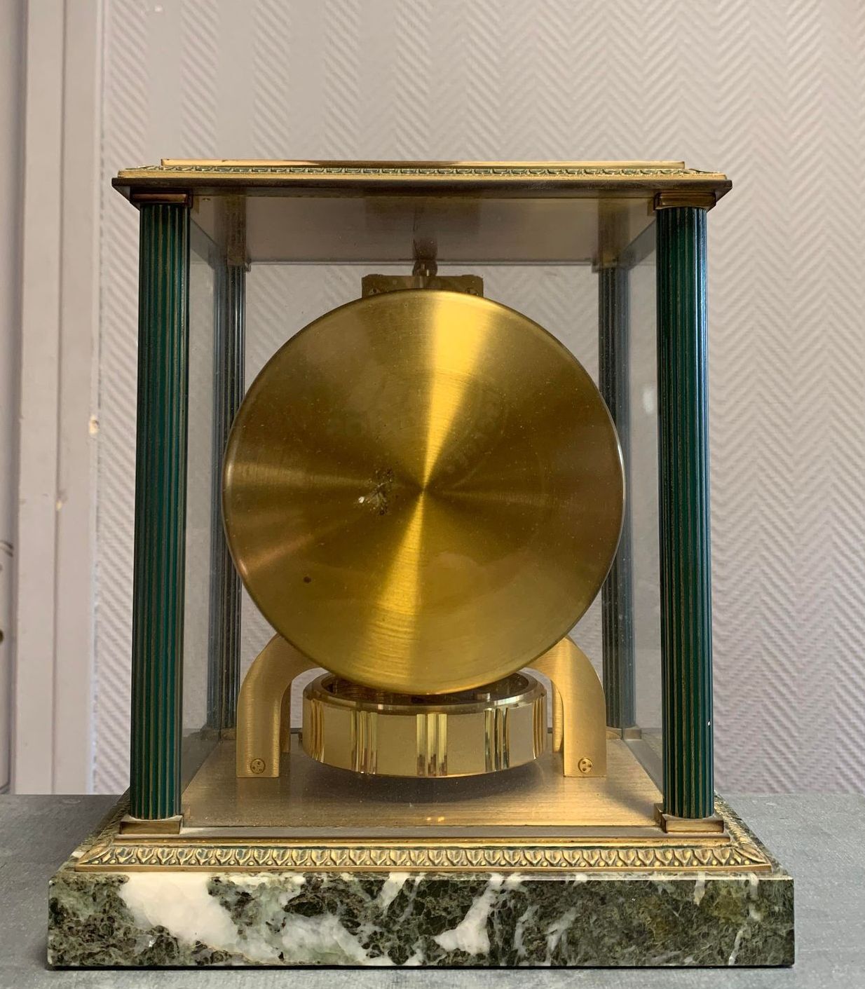 Pendule cage vers 1965 Jaeger-Lecoultre atmos modéle Vendôme