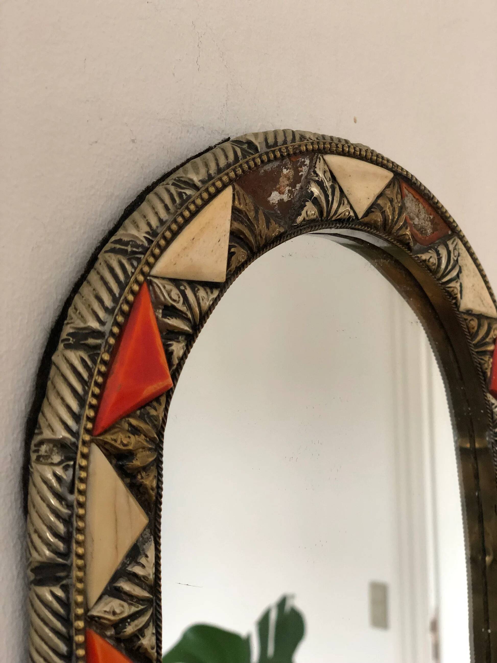 Vintage arched wall mirror – Spanish, Hollywood Regency, Moroccan-inspired 1960s
