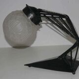 Lampe  fer forgé art déco