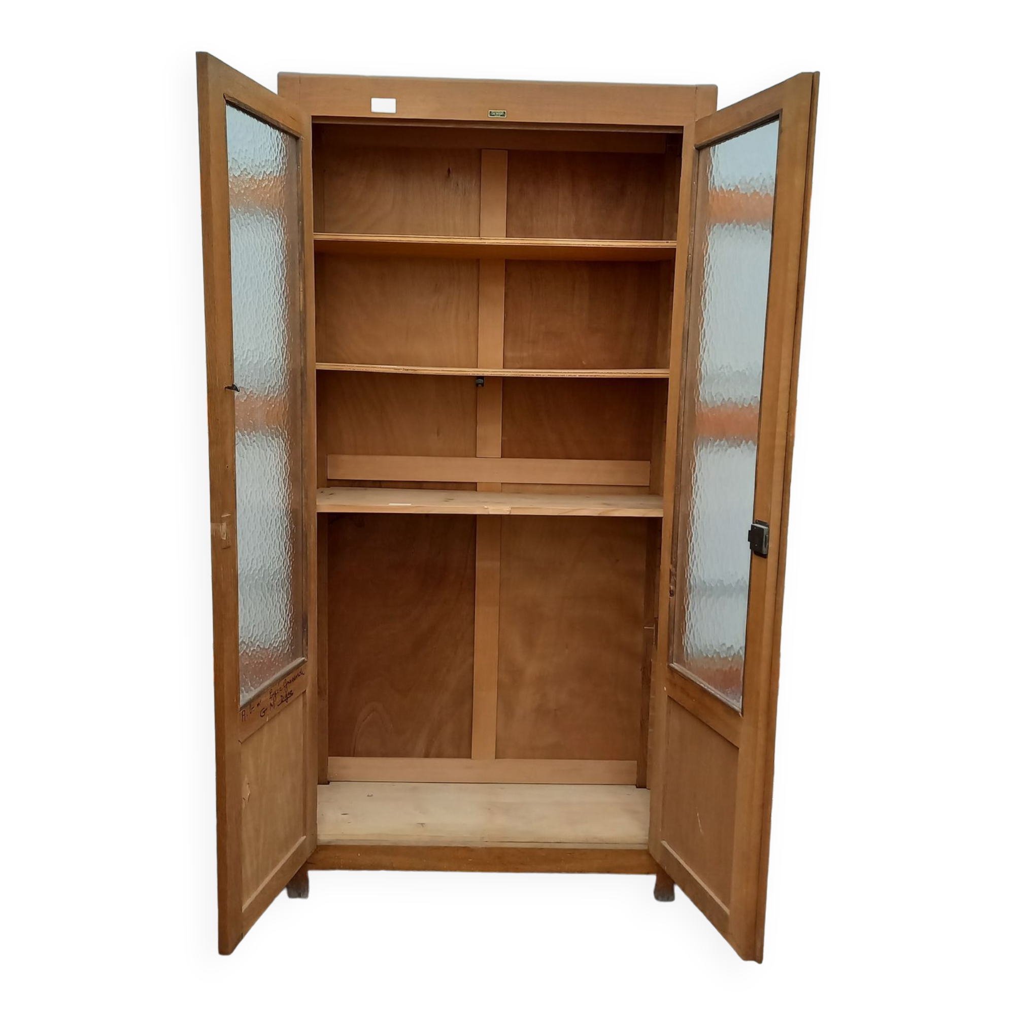 Glazed school wardrobe/bookcase - Vintage