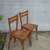 Pair of Baumann bistro chairs