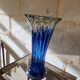 Ancient Blue and Transparent Murano Glass Vase