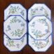 Set of 6 antique octagonal plates Longwy – Old Longwy