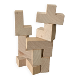 Wooden cube puzzle puzzle
