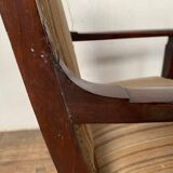 Empire office armchair in mahogany decor palmettes xviiith