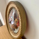 Frame vintage dried flowers