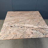 Vintage square granite dining table, 1970s