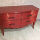 Regency style red dresser