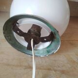 1940s ceiling light, white opaline globe