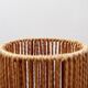 Vintage ceramic table lamp in sand color with a new rope lampshade