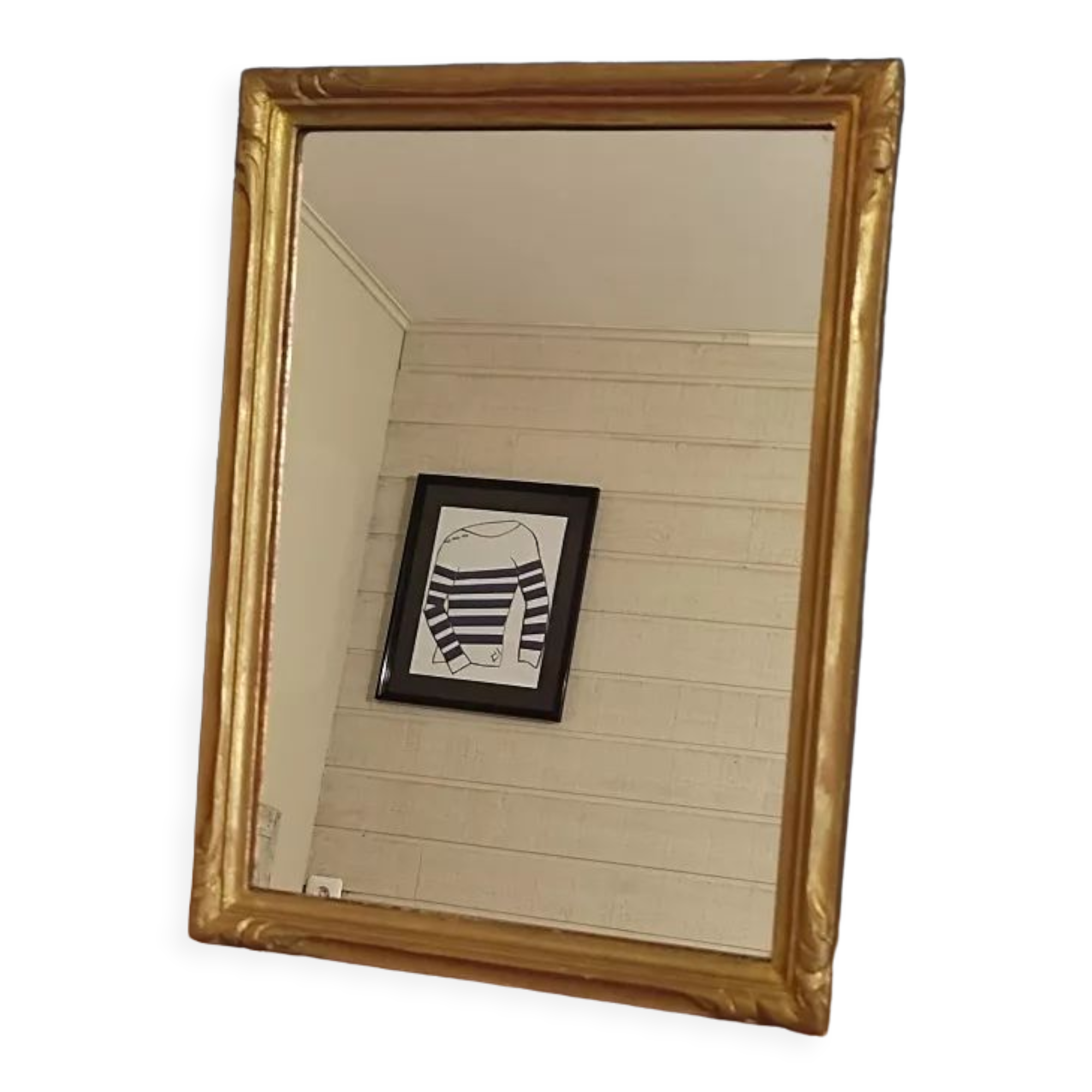 Mirror solid wood frame carved gilded