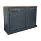 Buffet noir en bois massif