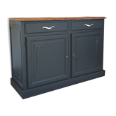 Buffet noir en bois massif