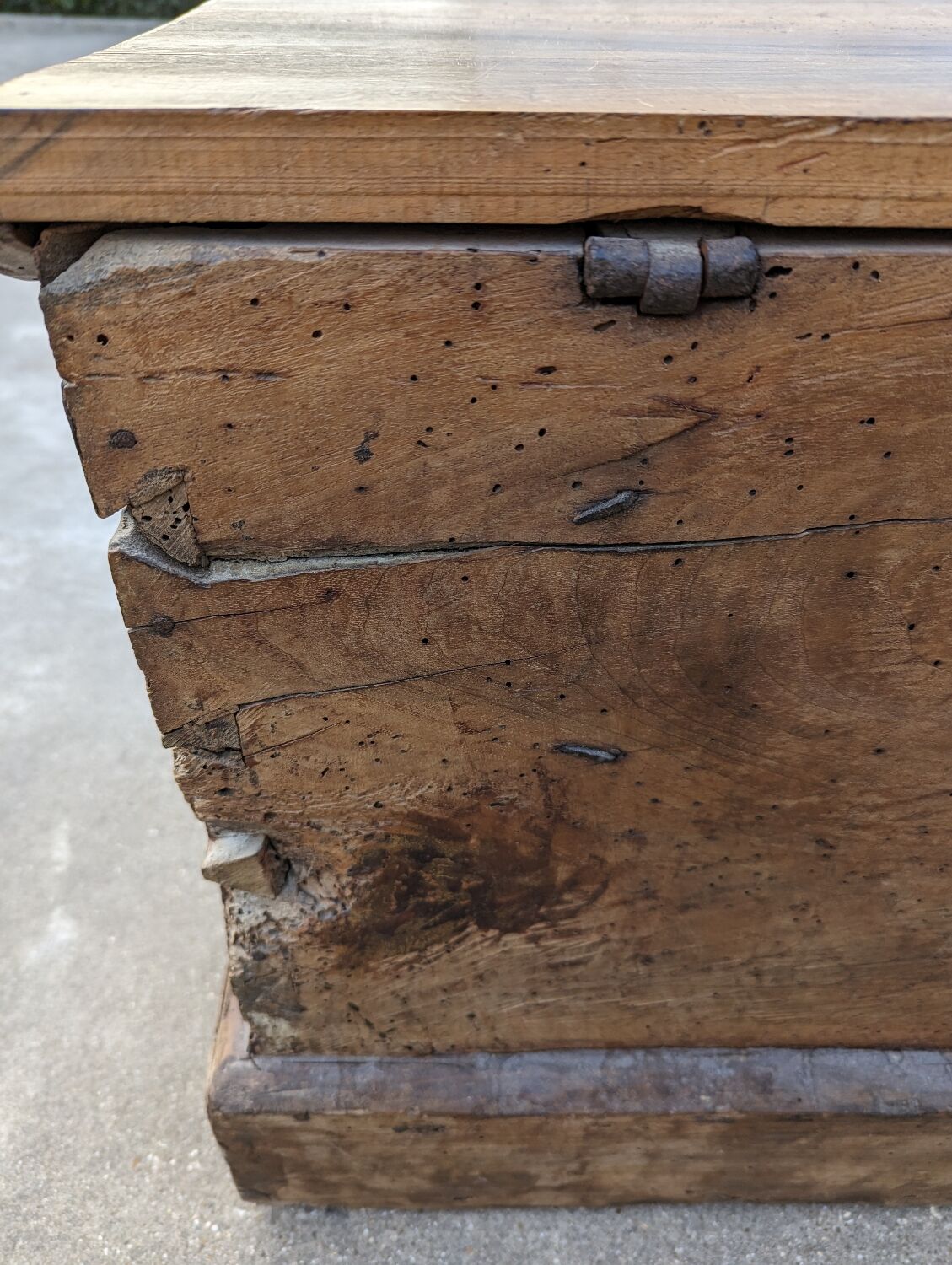Rustic solid oak storage chest
