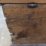 Coffre de rangement rustique en chêne massif