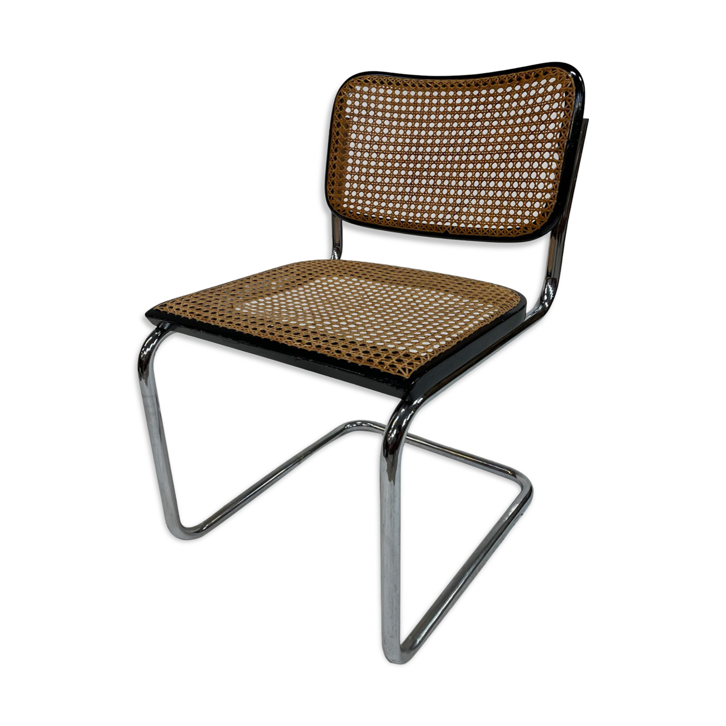 Cesca design chair b32 model in black and chrome