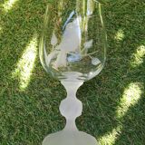Set of 6 engraved crystal glasses