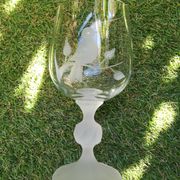 Set of 6 engraved crystal glasses