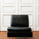 Black faux leather armchair, 1960