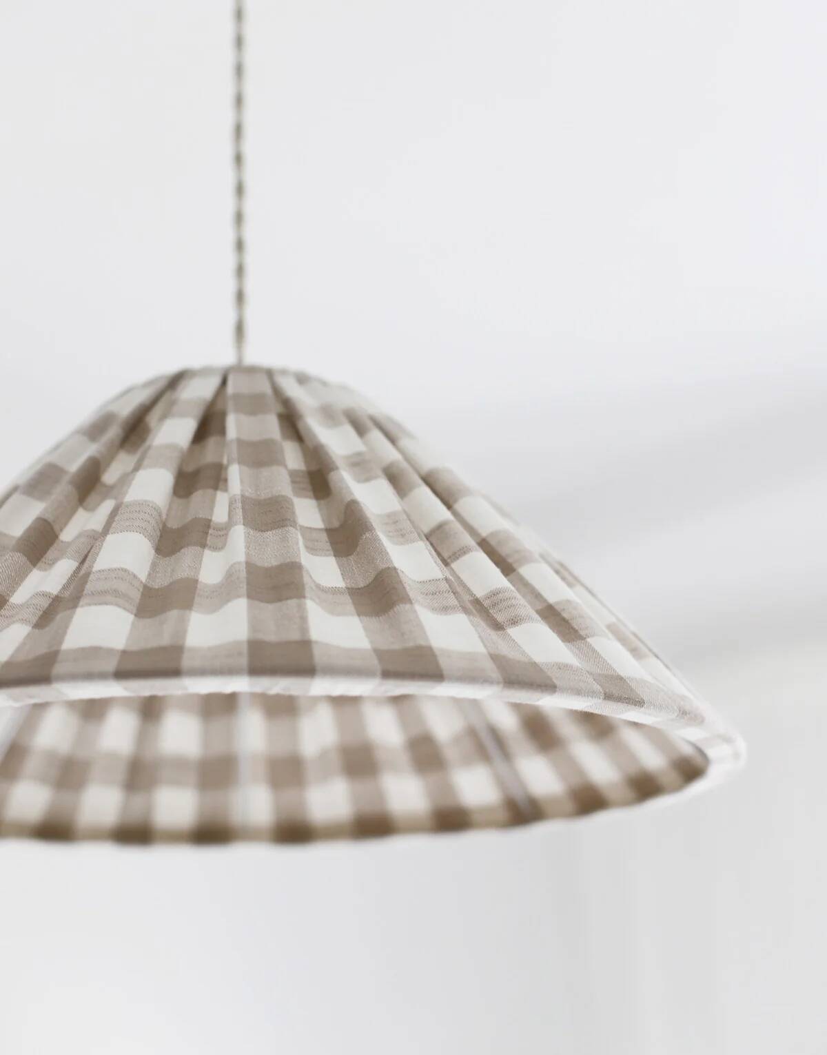 Malala "beige" large tile conical pendant light