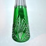 Saint-Louis Moselle crystal carafe with green overlay, size 9408 - H32cm