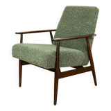 Fauteuil 'Lis', design en bouclés verts des années 1970 par Henryk Lis - 2 pièces disponibles