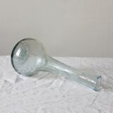Biot vintage light blue bubbled blown glass soliflore vase