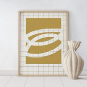 Abstract beige giclee print, 50x70cm