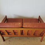Dyrlund leather sofa from the 60s