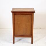 Retractable step stool in solid wood art deco