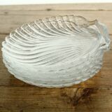 Set of plates scallops in glass