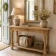 Old console in solid oak