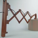 Scandinavian teak accordion lamp from the 1960s.