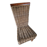 Wood and rattan chair