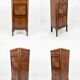 Louis XV style secretary with marquetry and marble top.