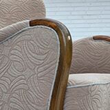 1960s, Danish armchair, blend wool fabric, beech wood.