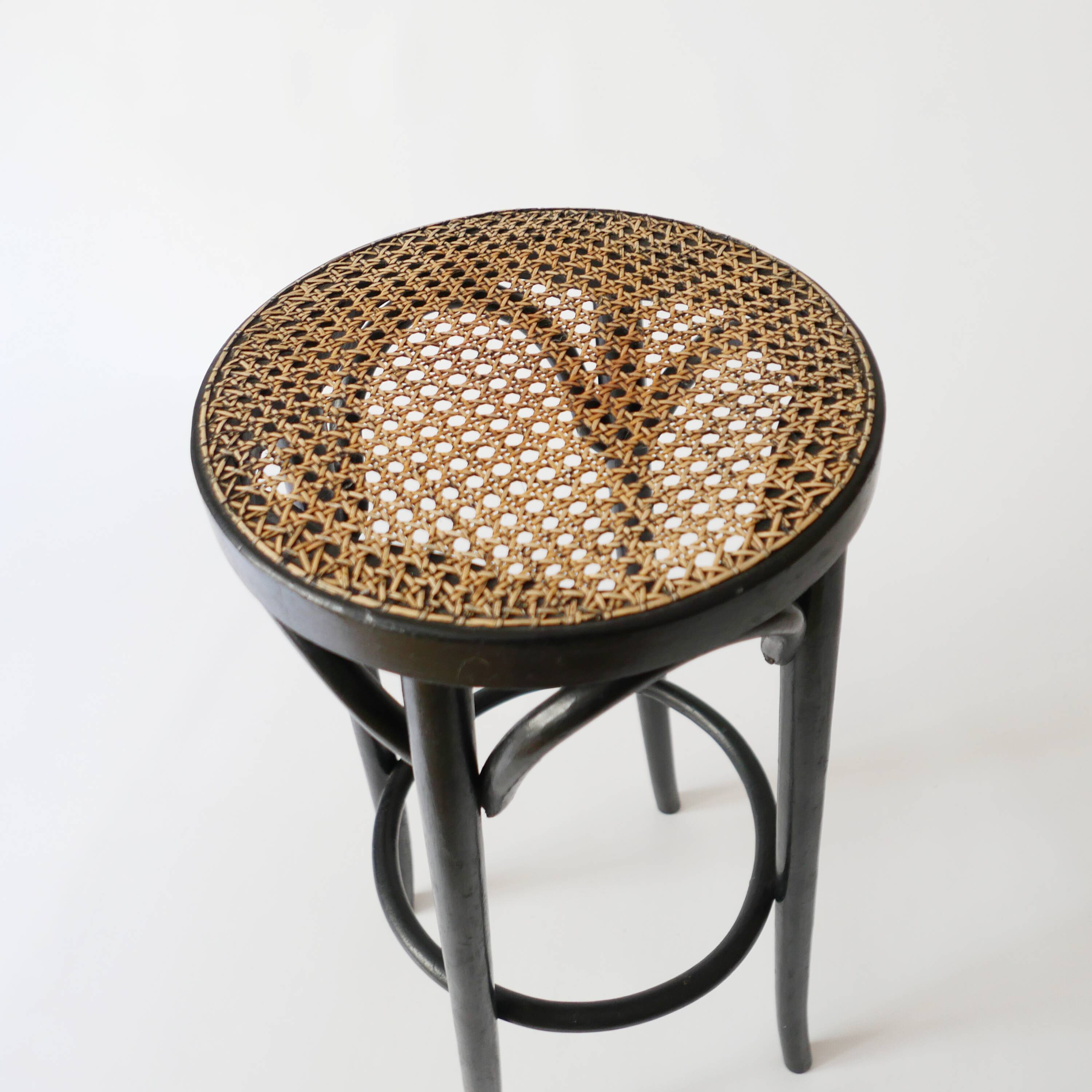 Vintage 1970s high bistro stool Bauhaus design