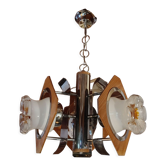 Chandelier space age 70's murano globes mazzega (unusual model)