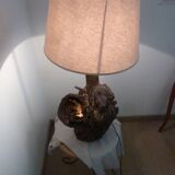 Brutalist turned wood lamp